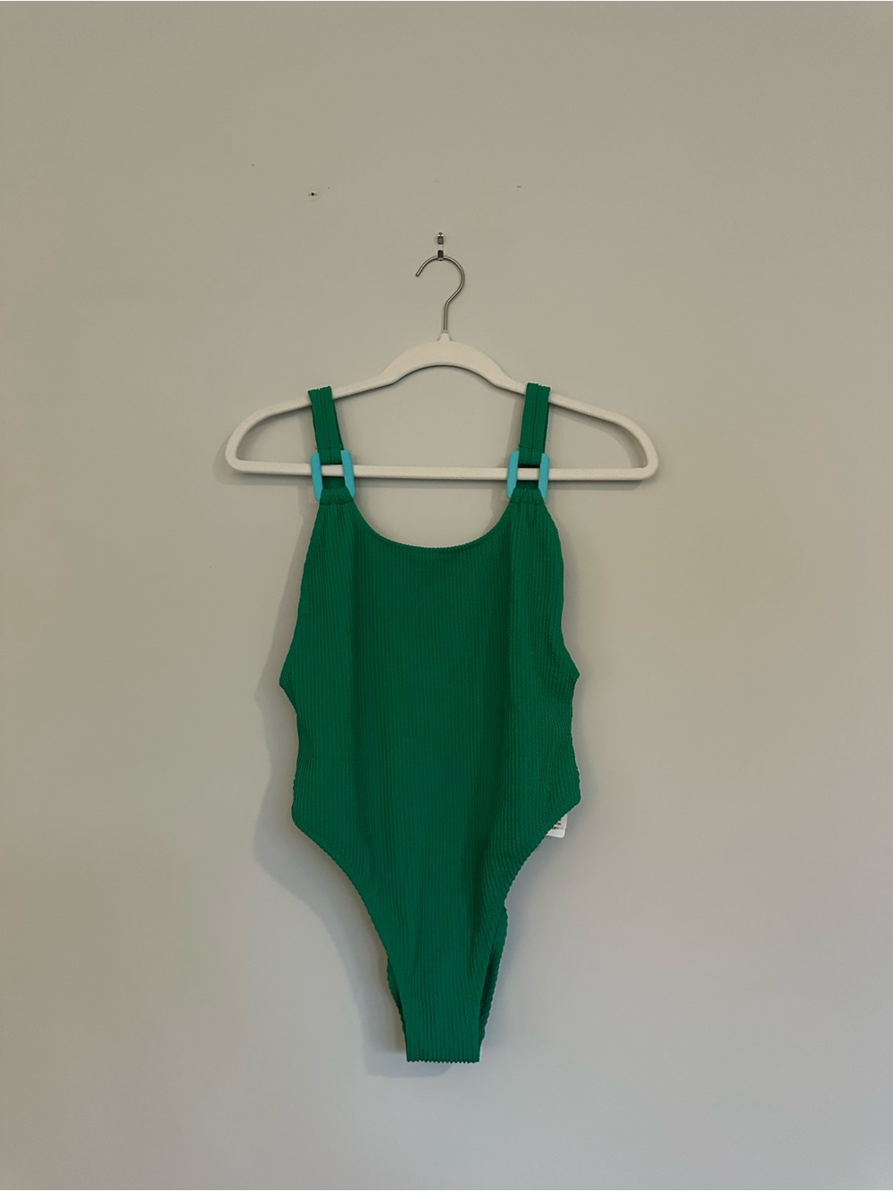 aerie Emerald Green Ribbed One-Piece Swimsuit NWT